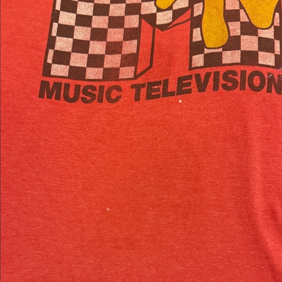 Vintage MTV Pink and Yellow Logo Tee Size XL - Picture 3 of 3